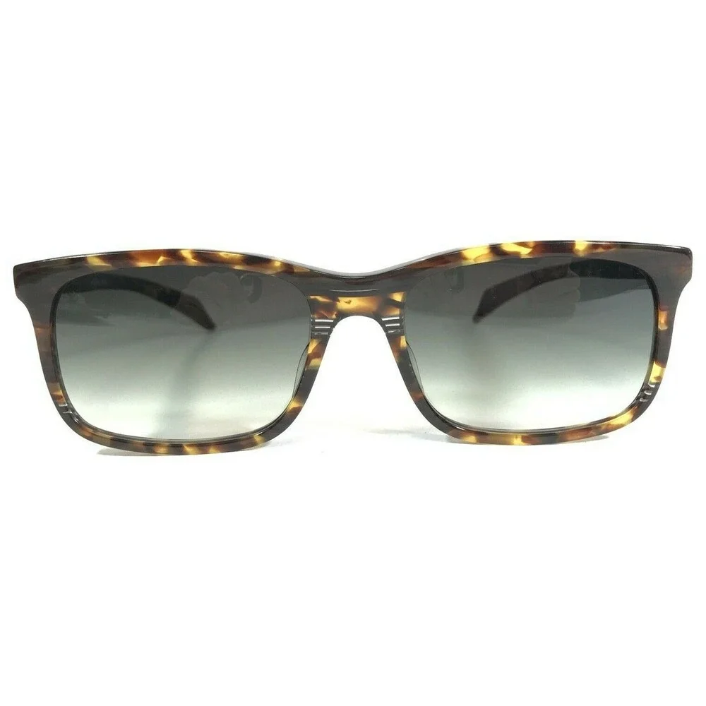 Morgenthal Frederics Sunglasses 320 ROD Brown Square Frames with Green Lenses